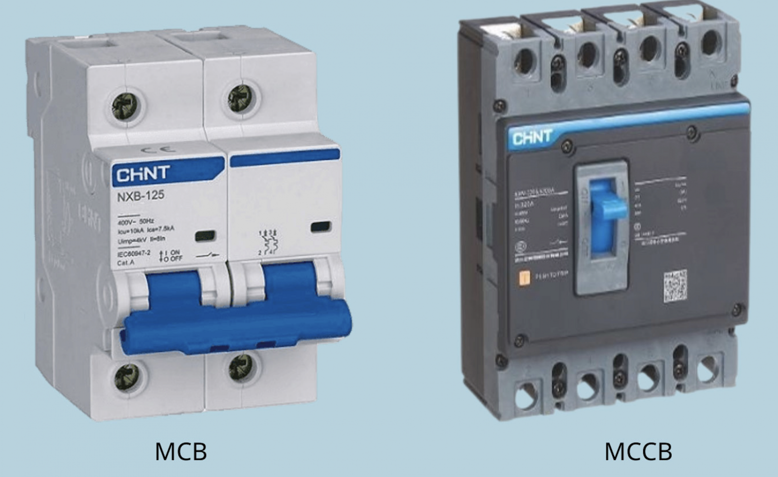 Một số đặc điểm khác nhau giữa MCB và MCCB