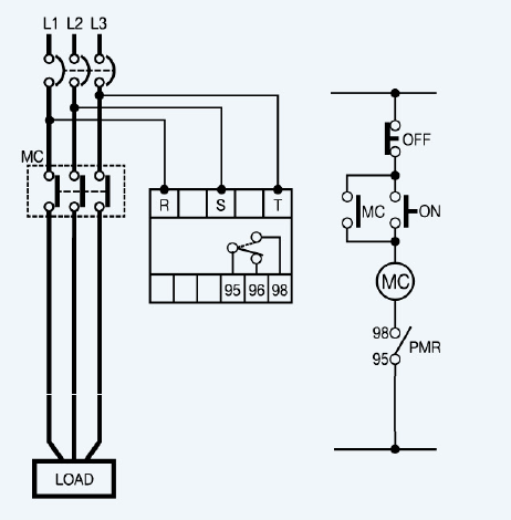 Sơ đồ lắp relay bảo vệ mất pha theo nguyên lý điện áp