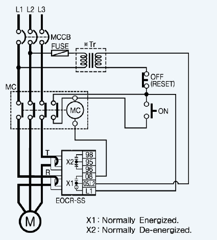 Sơ đồ lắp relay bảo vệ mất pha theo nguyên lý dòng điện