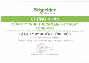 Long Phú được Chứng nhận là Đối tác Đại lý Uỷ Quyền chính thức của Schneider Electric năm 2023